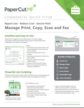 Commercial Flyer Cover, Papercut MF, ABM Business Systems, Sharp, Copier, Printer, MFP, Service, Supplies, HP, Xerox, CT, Connecticut