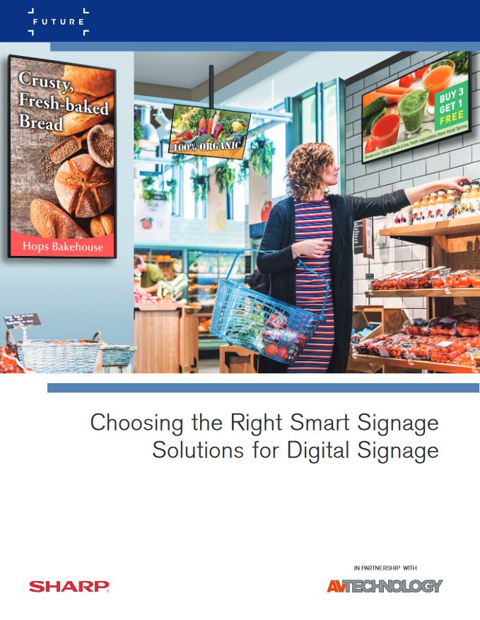 Choosing The Right Smart Signage Solutions For Digital Signage Pdf Cover, Professional Display, Sharp, ABM Business Systems, Sharp, Copier, Printer, MFP, Service, Supplies, HP, Xerox, CT, Connecticut