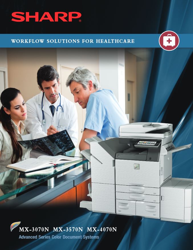 Color Advanced Healthcare Brochure Pdf Cover, Sharp, ABM Business Systems, Sharp, Copier, Printer, MFP, Service, Supplies, HP, Xerox, CT, Connecticut