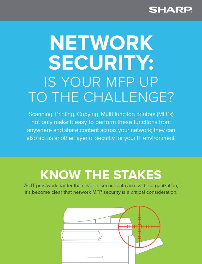 Network Security Infographic, Sharp, ABM Business Systems, Sharp, Copier, Printer, MFP, Service, Supplies, HP, Xerox, CT, Connecticut