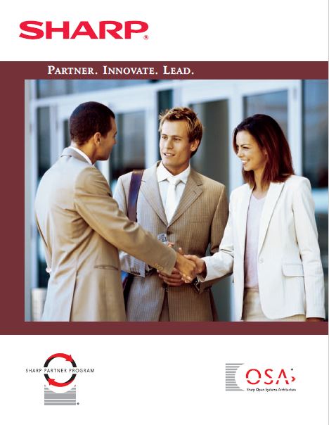 Sharp Partner Program Brochure Cover, Sharp, ABM Business Systems, Sharp, Copier, Printer, MFP, Service, Supplies, HP, Xerox, CT, Connecticut
