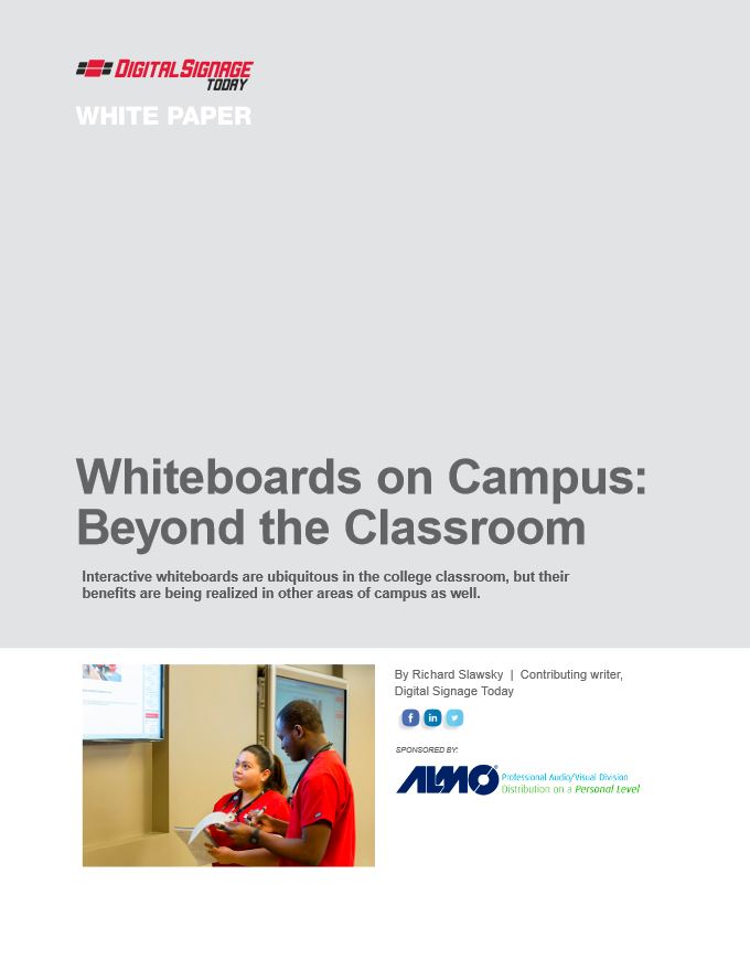 Whiteboards On Campus Pdf Cover, Aquos board, Sharp, ABM Business Systems, Sharp, Copier, Printer, MFP, Service, Supplies, HP, Xerox, CT, Connecticut